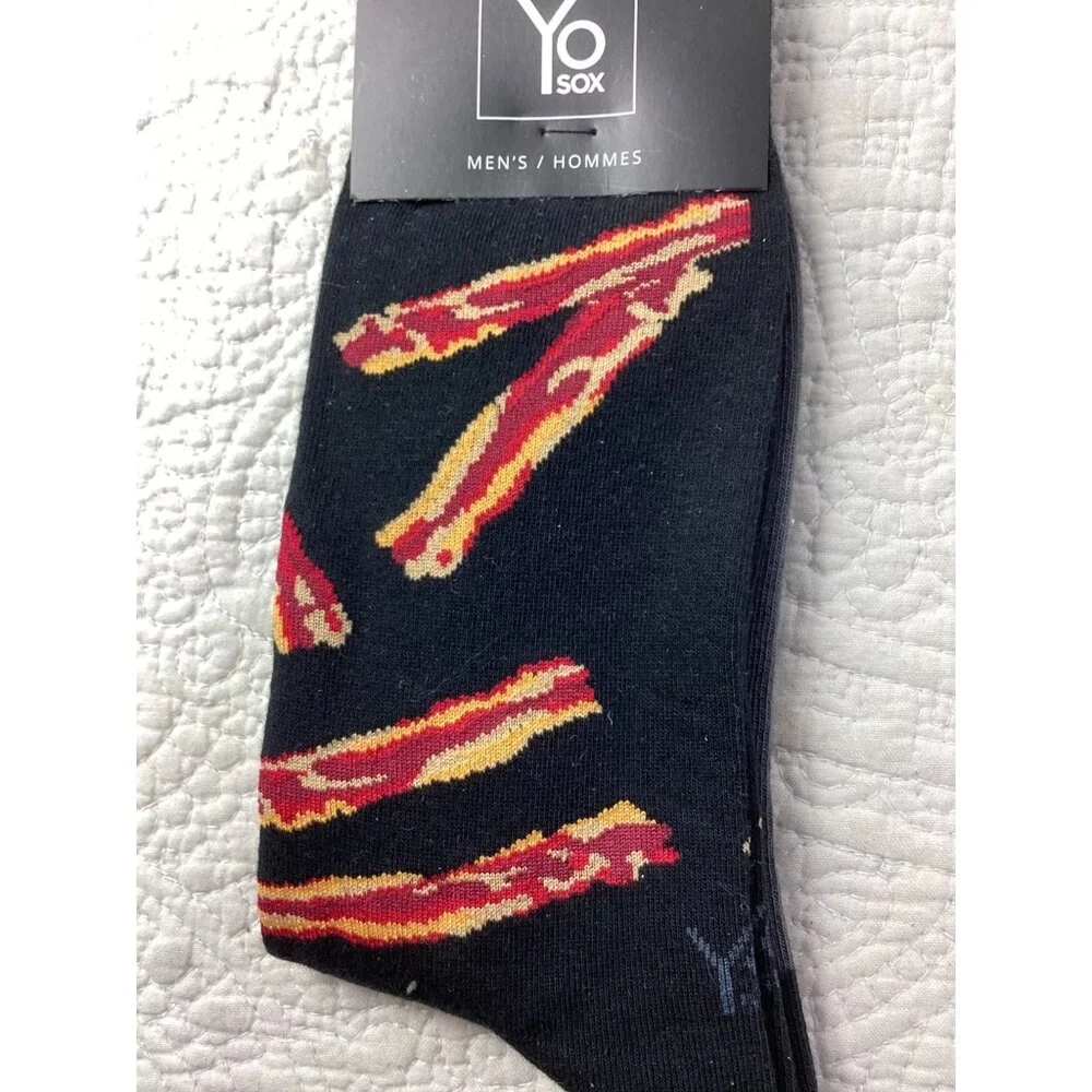 Lot of 3 Yo Sox Mens Socks 3-Pack - Bacon*Elephant*Military Themes*Size 7-12*NWT